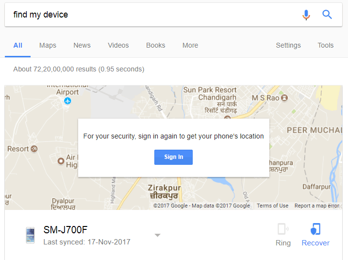 my device location