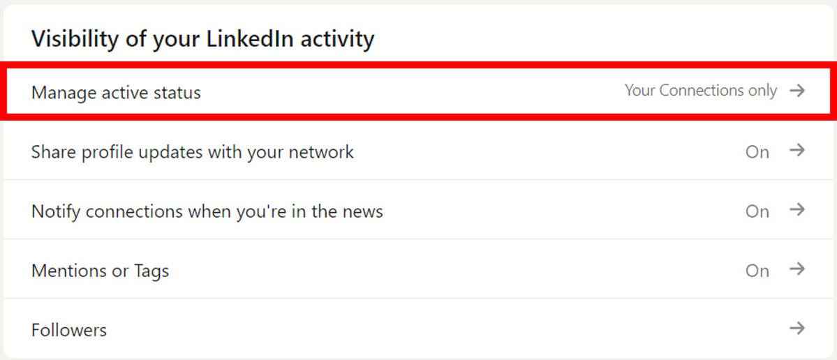 managing active status