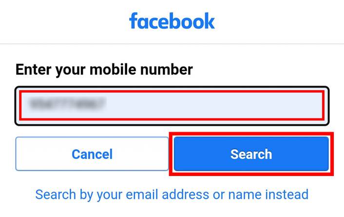 entering mobile number