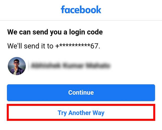 selecting try another way