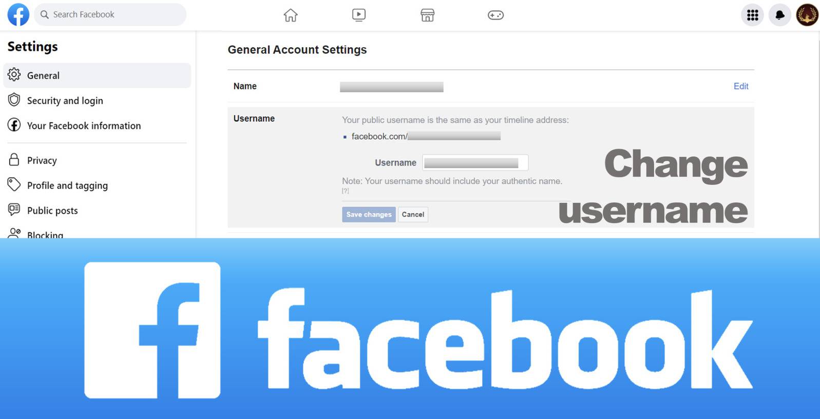 how to change your user id on facebook