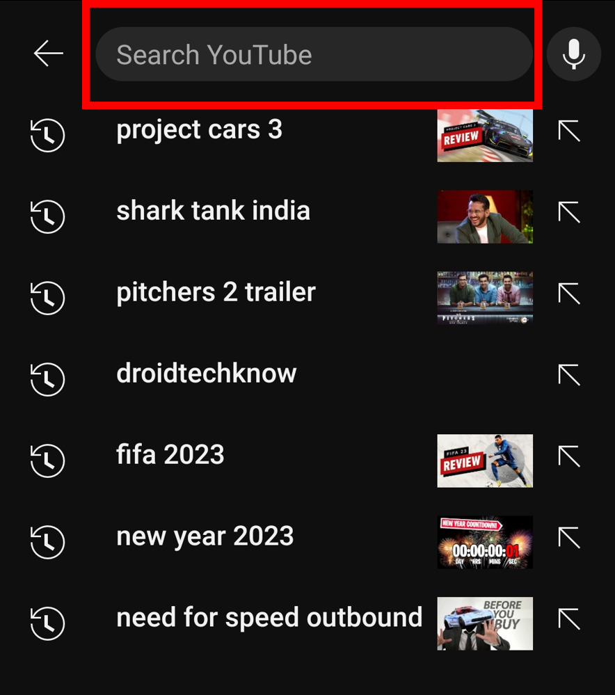 How to erase search history online youtube