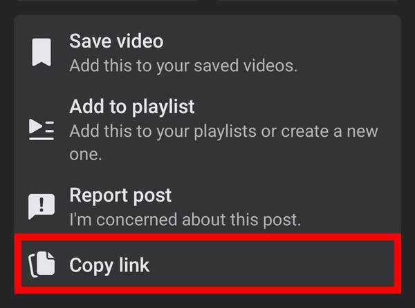 facebook copy link videos download