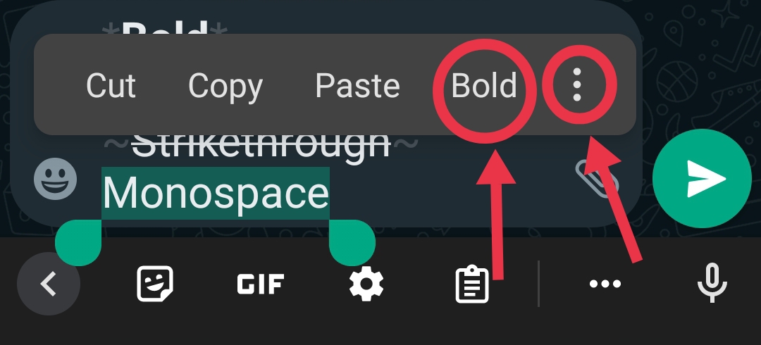 Alternative way to format your messages on WhatsApp