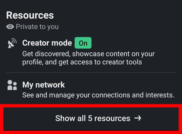 show all 5 resources