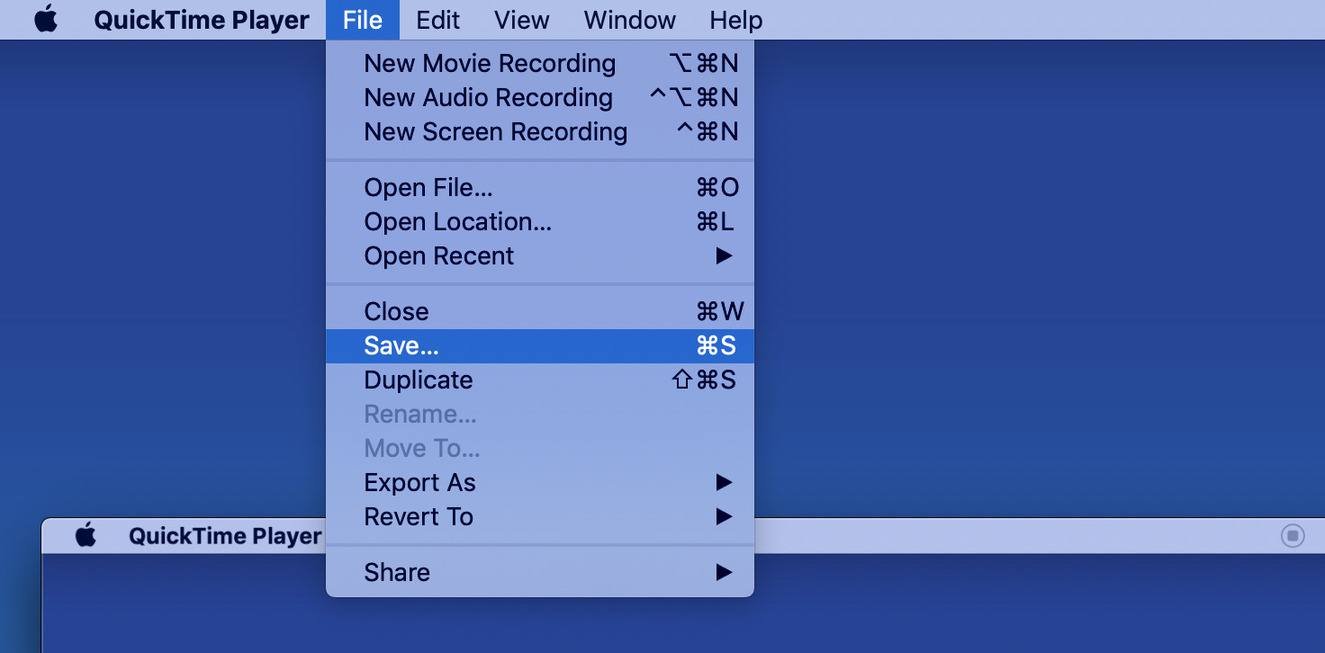 save file in quicktime