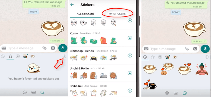 Step 2 WhatsApp stickers