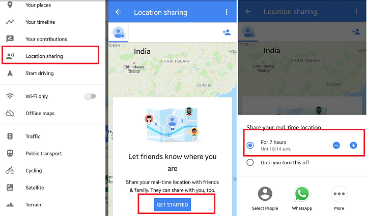 location sharing