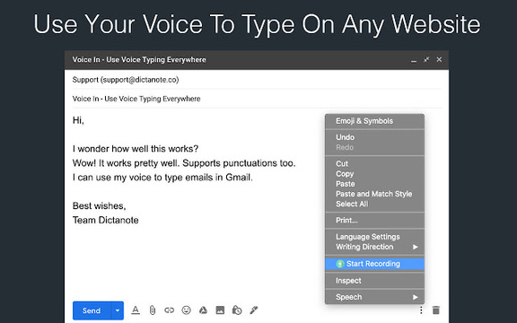 voice in voice typing