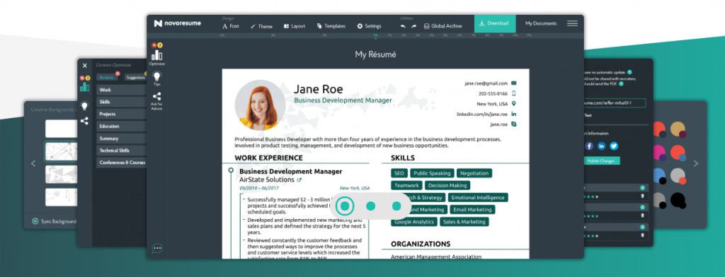 novoresume free online resume builder site