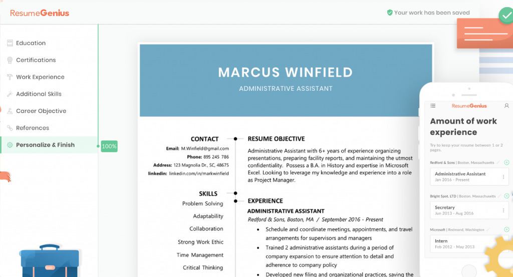Resume genius free resume builder online