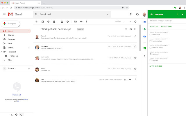 evernote extension for gmail