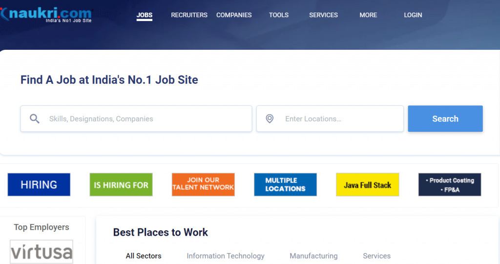 Naukri.com job portal 