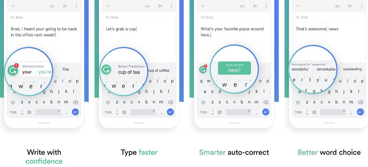 grammarly keyboard type with confidence