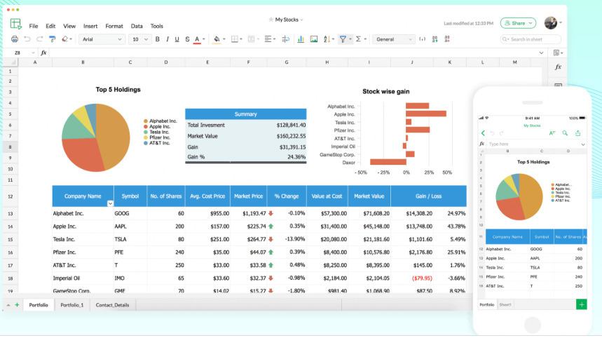 Zoho Sheetonline spreadsheet excel alternatives