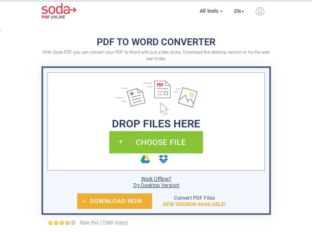 online pdf to word converter for large size files free