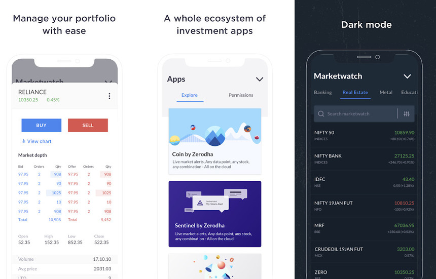 Kite by Zerodha: best app for stock trading