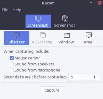 ubuntu screen recorder kazam
