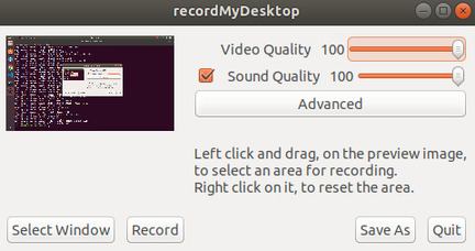 Ubuntu screen recorder - RecordMyDesktop