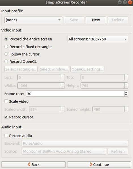 ubuntu screen recorder - simpleScreenRecorder