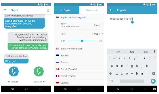 google voice translator app