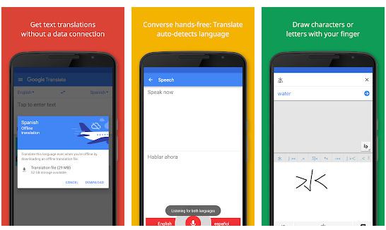 google translate voice app