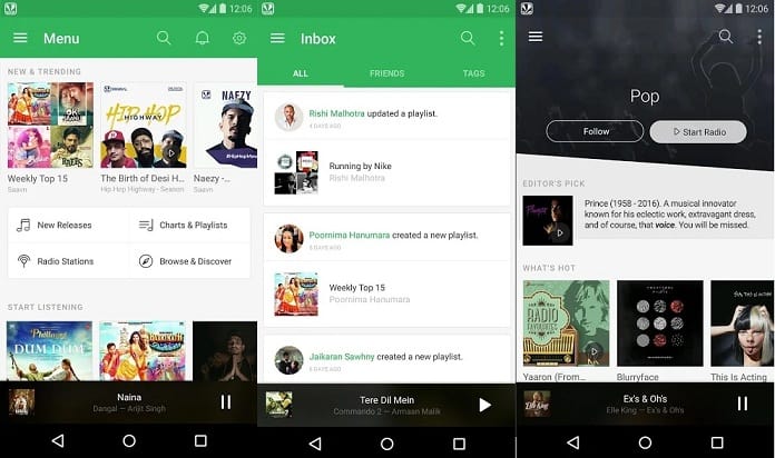 saavn music strip